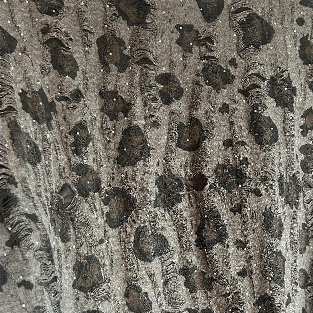 Black Patterned Long Sleeve Top - Picture 8 of 11